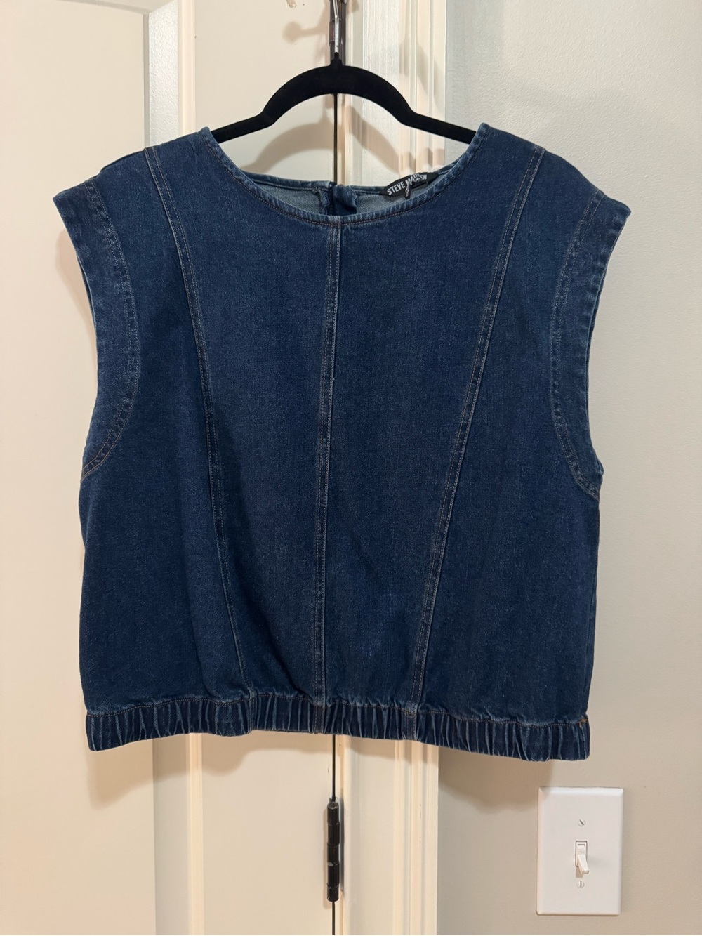 Steve Madden Dark Blue Denim Sleeveless Tank